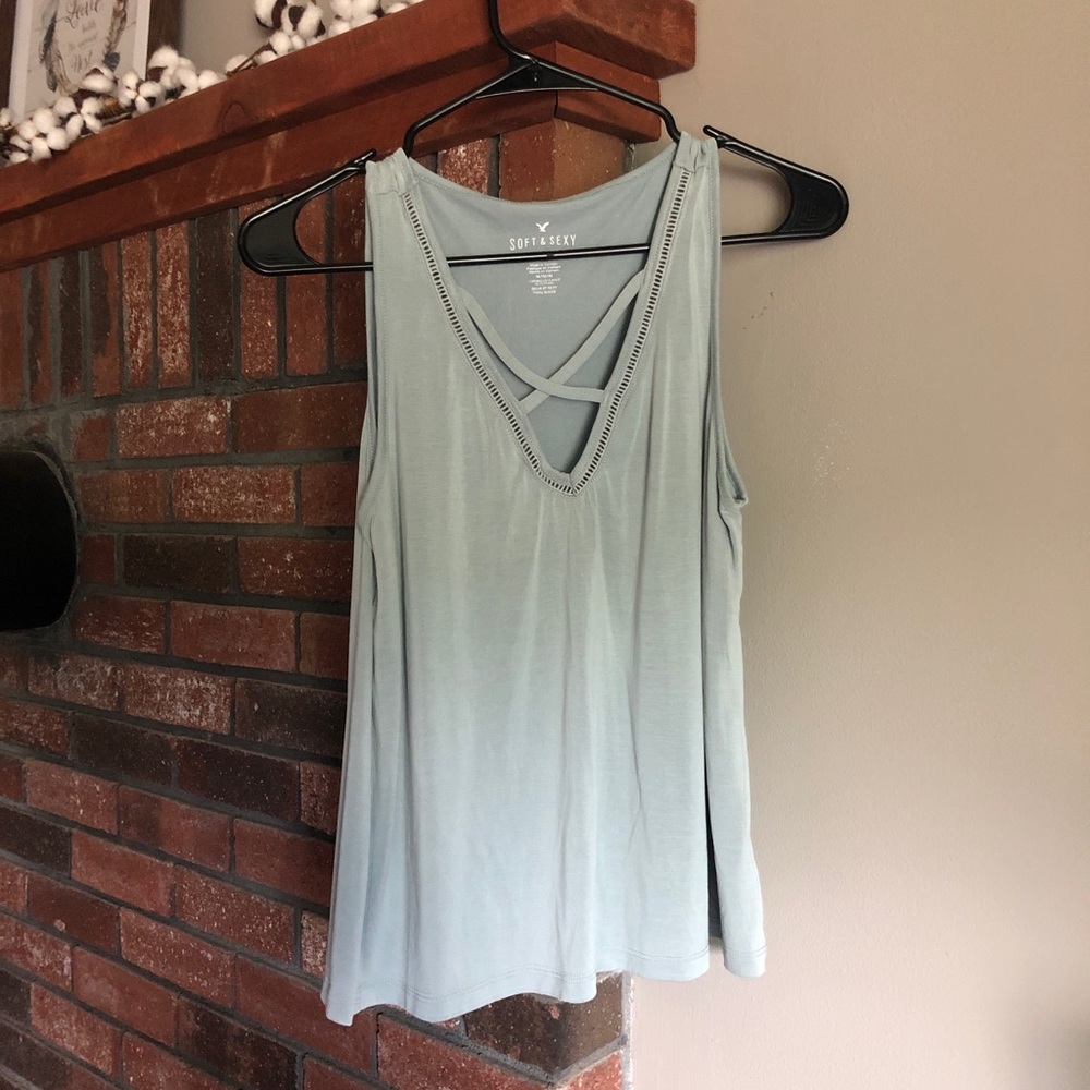 Soft & sexy Sueded V-neck Criss Cross Tank
